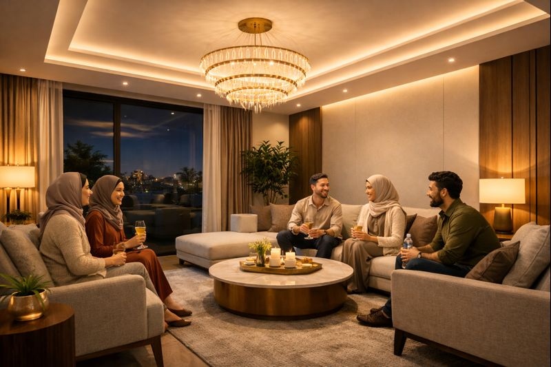 نورپردازی سقف پذیرایی