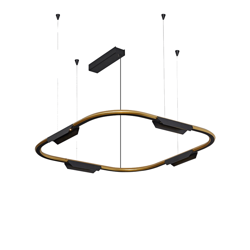 چراغ آویز مربع طلایی کد CR20