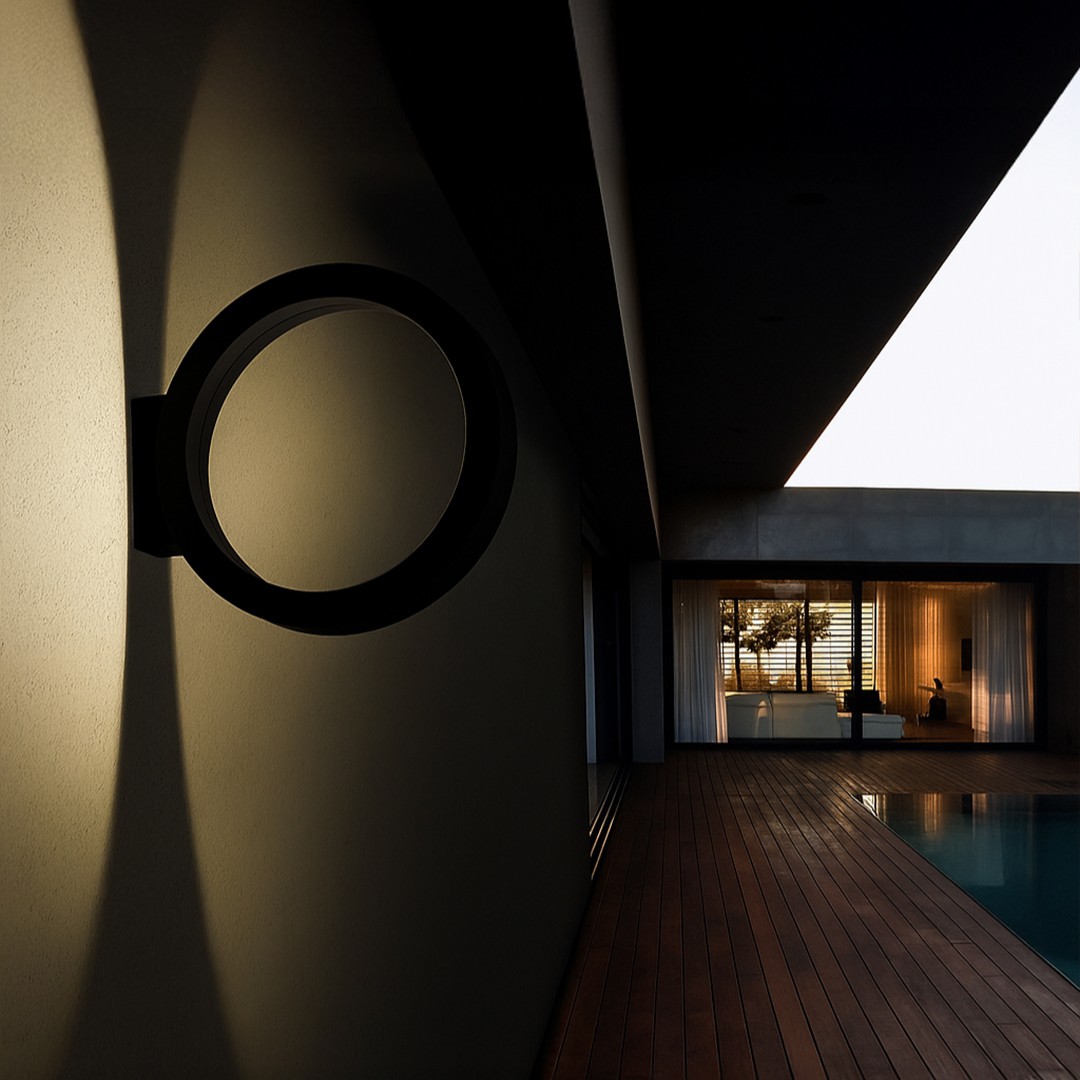 دیواری دکوراتیو حلقه ای ضدآب مشکی آفتابی ادیسون